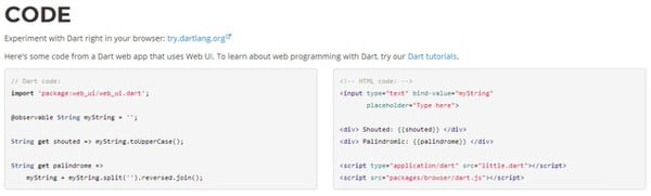 Lista de herramientas de Google: Dart