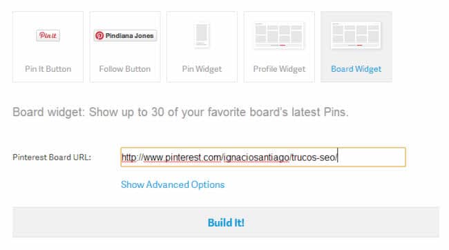 Socializa tu Página Web Botones, plugins y widgets oficiales de Pinterest widget embed board