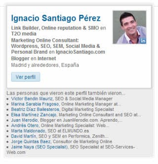 embeber contenido social linkedin embedded-perfil miembro ignaciosantiago
