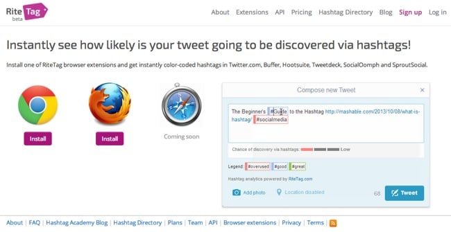 mejores herramientas encontrar analizar hashtags twitter ritetag