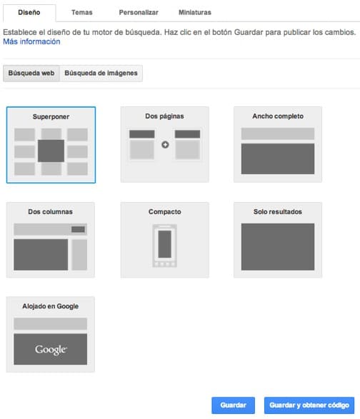 caja busqueda personalizada google blog apariencia diseño