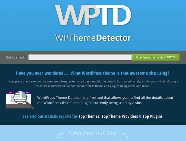 mejores herramientas detectar cms plantilla plugins pagina web wordpress theme detector