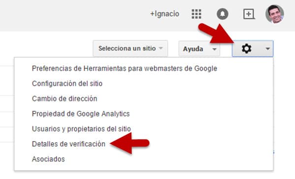 tutorial google webmaster tools detalles verificacion