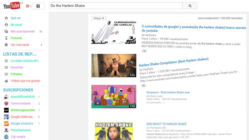 trucos de google ocultos youtube do the harlem shake