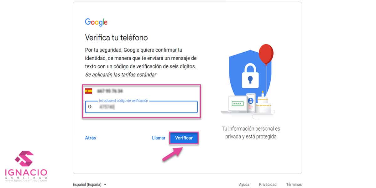 como crear cuenta google correo electronico gmail español verificar telefono movil