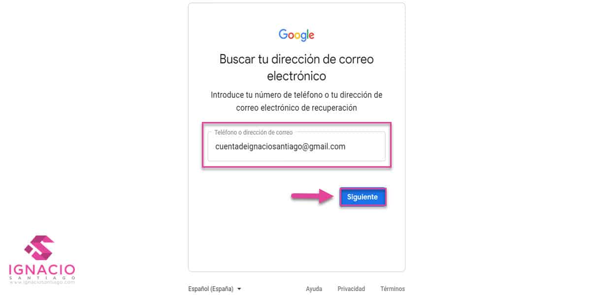 como recuperar restablecer contraseña cuenta google correo electronico gmail español