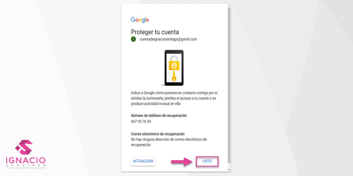 como recuperar restablecer contraseña cuenta google correo electronico gmail español proteger cuenta
