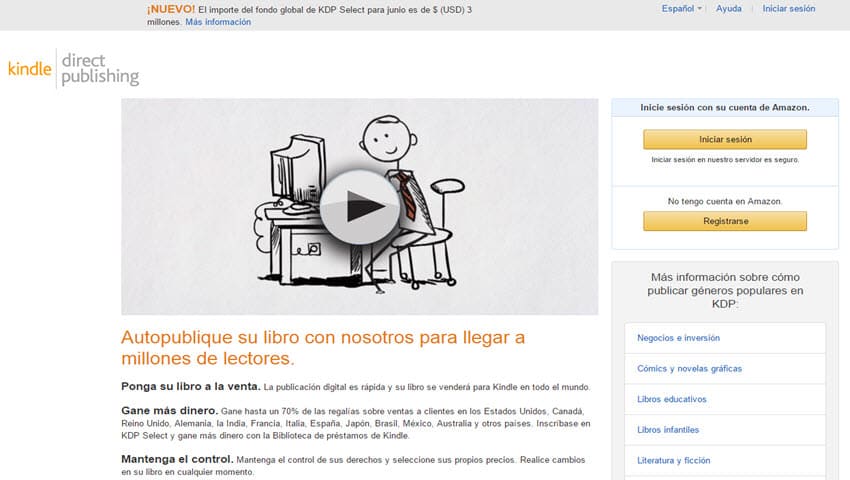 vender ebooks en amazon