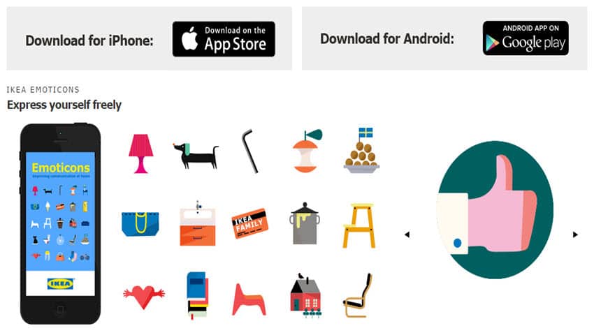 emojis emoticonos stickers ejemplos campañas marketing contenidos ikea emojis marca