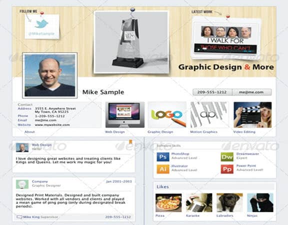 mejores plantillas curriculums vitae creativos facebook timeline resume