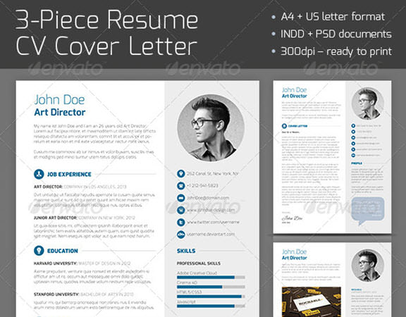 mejores plantillas curriculums vitae profesionales 3 piece piece cv cover letter