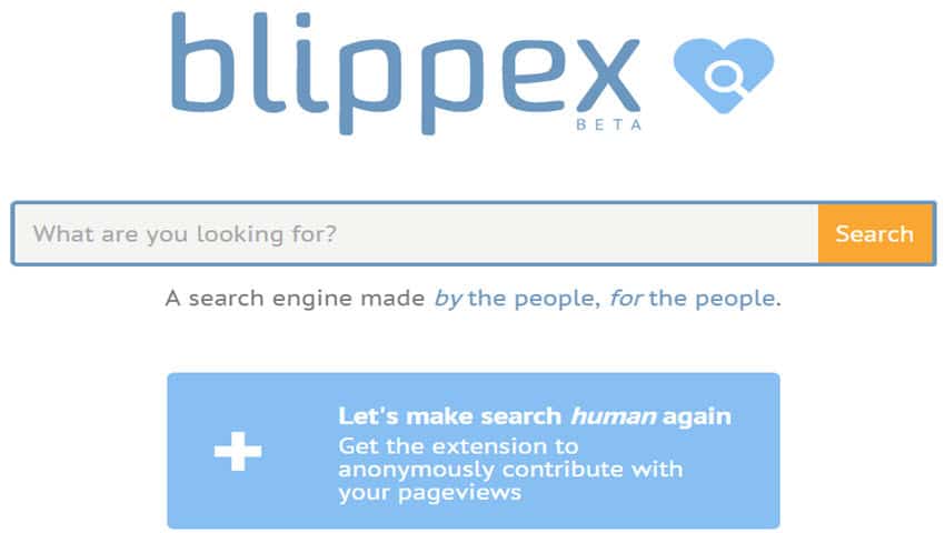 buscadores de internet alternativos google blippex