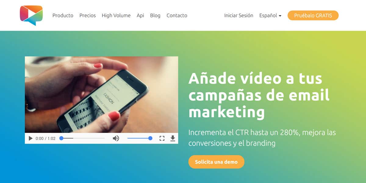 como insertar video email marketing viwomail