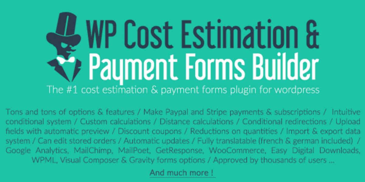 mejores herramientas pagina contacto wordpress presupuesto online wp cost estimation payment forms builder