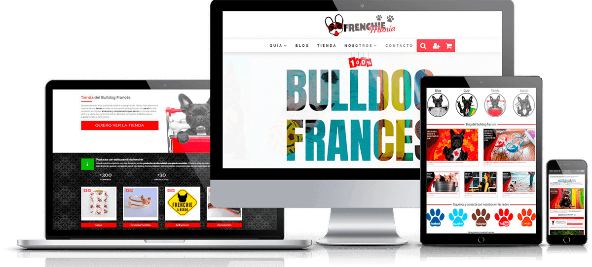 pagina web profesional blog tienda online bulldog frances frenchiemania