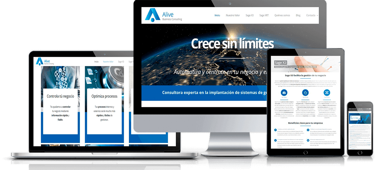 pagina web profesional empresa alive business consulting