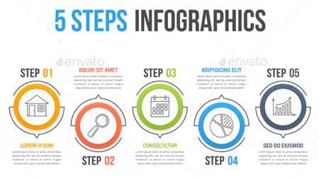 plantillas graficas envato elements 5 steps infographics