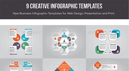 plantillas graficas envato elements 9 creative infographic templates