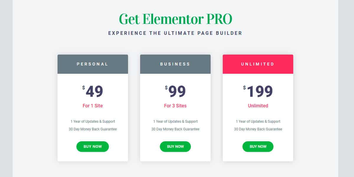 tutorial elementor page builder precios pro