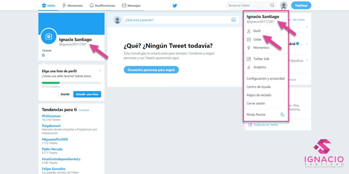 como crear cuenta perfil twitter español acceder