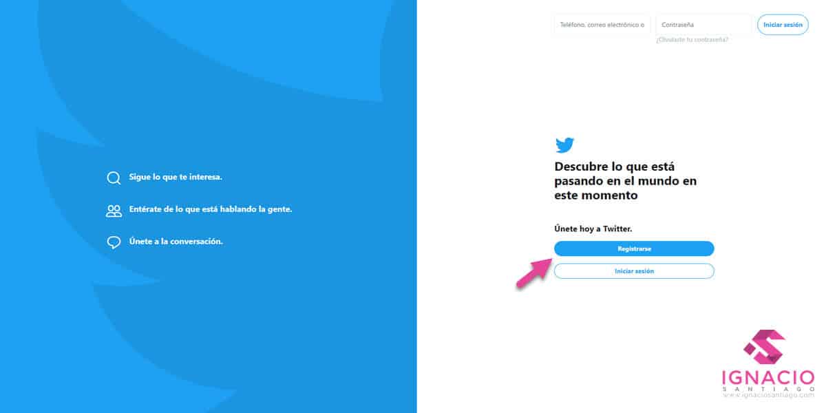 como crear cuenta perfil twitter español cuenta nueva