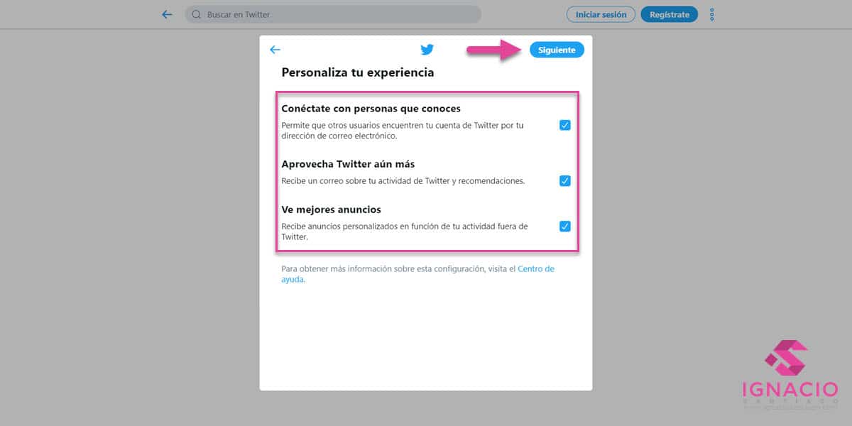 como crear cuenta perfil twitter español personalizar experiencia