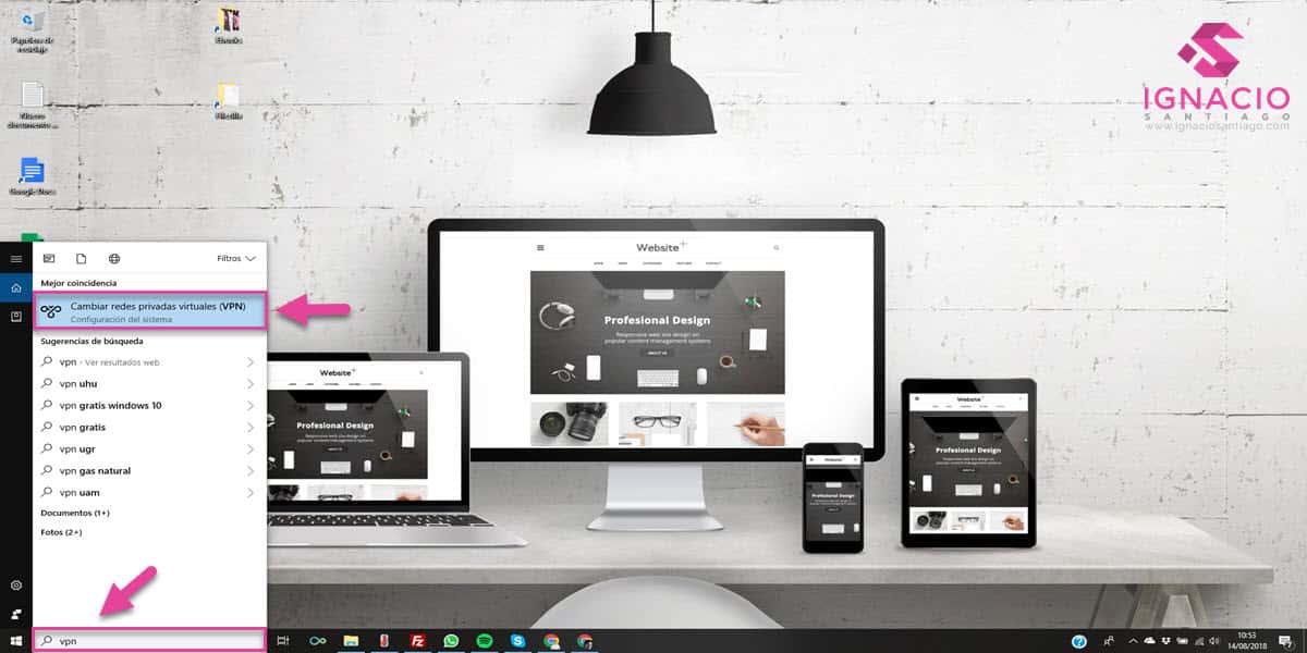 como crear conectar configurar vpn red privada virtual windows buscar