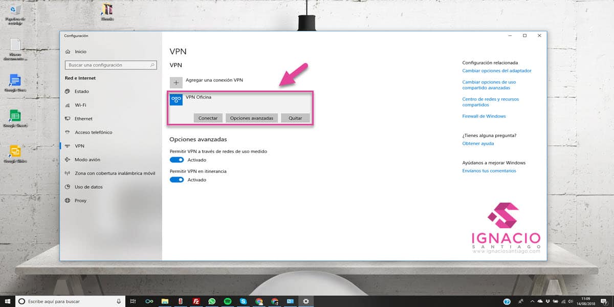 como crear conectar configurar vpn red privada virtual windows configuracion