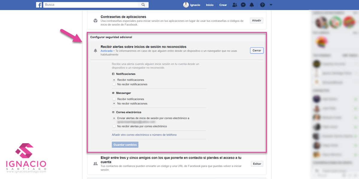 consejos secretos trucos facebook como recibir alertas inicios de sesion no reconocidos cuenta facebook