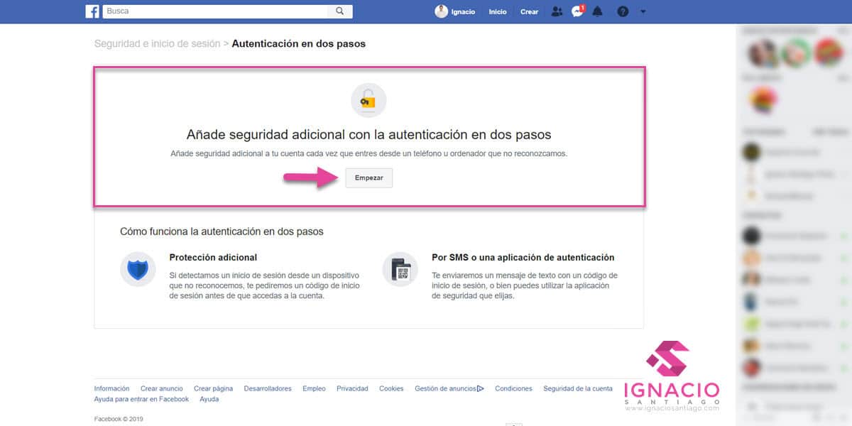 consejos secretos trucos facebook como añadir configurar autenticacion en dos pasos cuenta facebook seguridad redes sociales