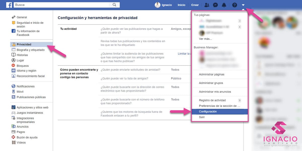 consejos seguridad redes sociales como configurar herramientas privacidad facebook