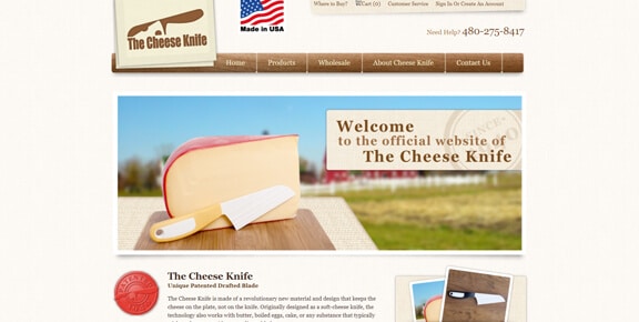 mejores recursos plataformas crear tiendas online ejemplo 3dcart the cheese knife