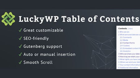 mejores plugins seo wordpress posicionamiento web rendimiento web enlaces lucky wp table of contents
