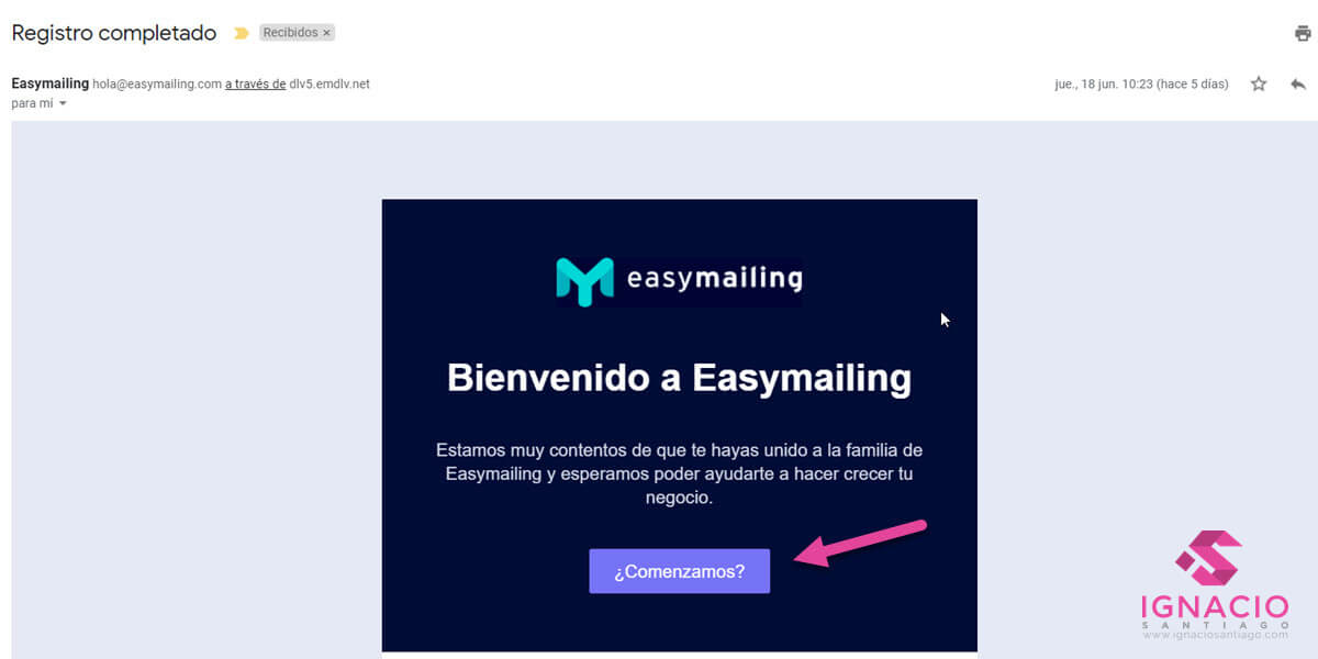 como crear cuenta gratis easymaling email marketing