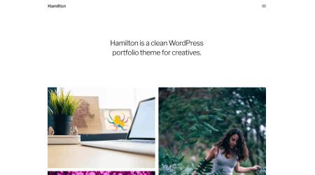 mejores plantillas gratis wordpress portfolio hamilton