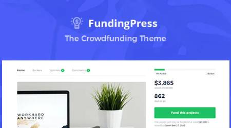 mejores plantillas wordpress crowdfunding crowdsourcing funding press